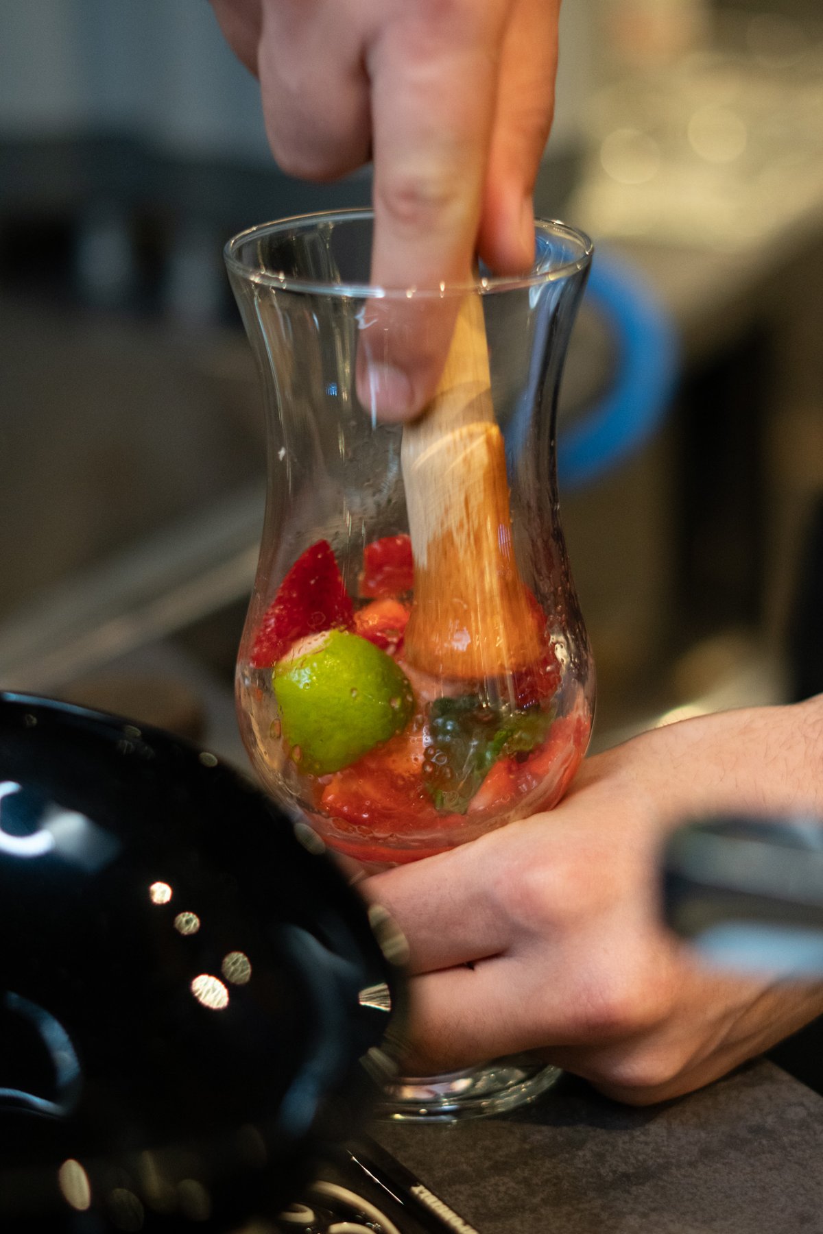 Cocktail wird frisch gemixt